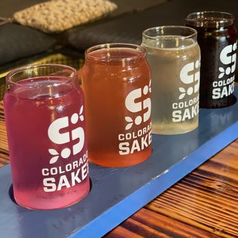 Colorado Sake - Sample flight. - Breweries Near Me - Denver, Colorado