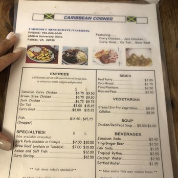 Caribbean Corner - Menu - Caribbean Near Me - Fairfax, Virginia Caribbean Corner - Menu - Caribbean Near Me - Fairfax, Virginia