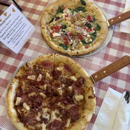 10" Elton John and 10" Hawaiian BBQ.  I listed the Hawaiian BBQ second but trust me it is their NUMBER 1 pizza to my taste buds!