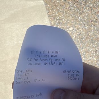 Chili's - Proof of experience - Bars Near Me - Los Lunas, New Mexico