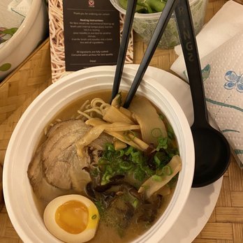 Strings Ramen - Lakeview - Tonkotsu with Kuro Buta and Edamame (loin) - Ramen Near Me - Chicago, Illinois Strings Ramen - Lakeview - Tonkotsu with Kuro Buta and Edamame (loin) - Ramen Near Me - Chicago, Illinois