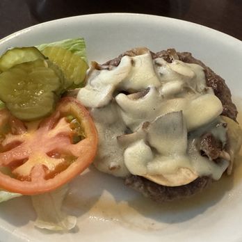 Crazy Cow Cafe - Mushroom Swiss burger without a bun - American Near Me - Beaver, Utah