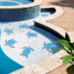 Aquatic Custom Tile - Turtle mosaics