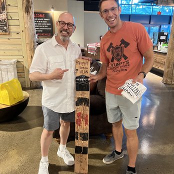 Stumpy's Hatchet House - Princeton - My birthday board (with Scott) - Recreation Centers Near Me - Princeton, New Jersey
