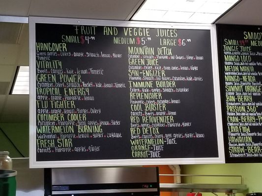Menu photo 7 Juice Factory Big Bear Lake, CA