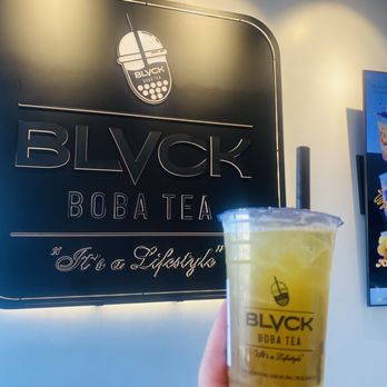 BLVCK Boba Tea - Iced jasmine tea 1/2 sweet with lychee jelly - Bubble Tea Near Me - Tucson, Arizona