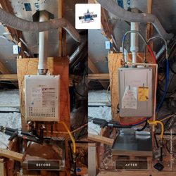 Water Heater Pros - Noritz Tankless Installation Before and After