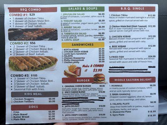 Menu photo 2 Jaffa Joint Weatherford, TX