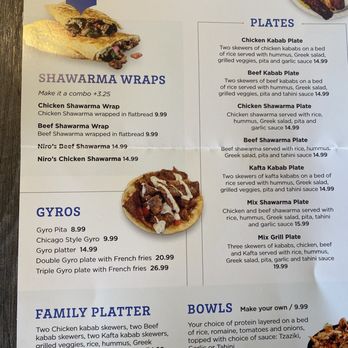 Niro’s House Mediterranean Kitchen - Menu side 1 - Mediterranean Near Me - Mesa, Arizona Niro’s House Mediterranean Kitchen - Menu side 1 - Mediterranean Near Me - Mesa, Arizona