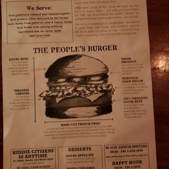 Citizen Burger Bar - Menu - Burgers Near Me - Charlottesville, Virginia Citizen Burger Bar - Menu - Burgers Near Me - Charlottesville, Virginia