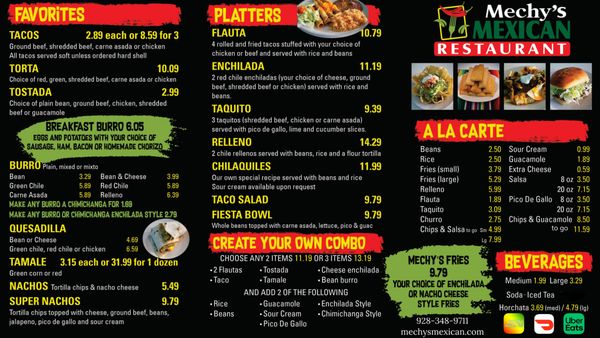 Menu photo 1 Mechy's Mexican Food Safford, AZ