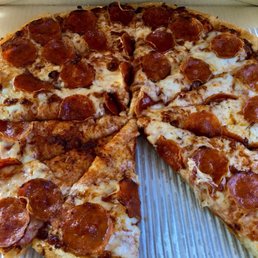 Delicious large pepperoni pizza! $23 but worth every penny! Sorry for the missing piece, I couldn't resist. Delicious large pepperoni pizza! $23 but worth every penny! Sorry for the missing piece, I couldn't resist.
