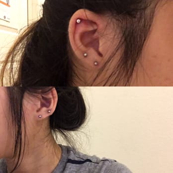 Trusted Tattoo - More piercings 3 The lobes and the upper lobes 3 Daniel also changed my cartilage earring to become more shiny 3 Really love his work :) - Tattoo Near Me - Corona, California