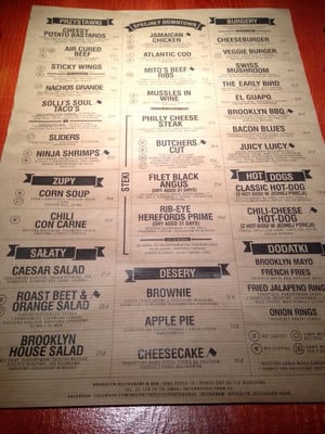 Menu photo 4 Brooklyn Restaurant & Bar Warsaw, MZ