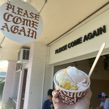 Please Come Again - Rainbow sherbet and mango sticky rice - Ice Cream & Frozen Yogurt Near Me - Kailua, Hawaii
