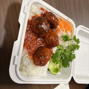 Saigon Subs & Café - Meatball over rice - Vietnamese Near Me - Morristown, New Jersey