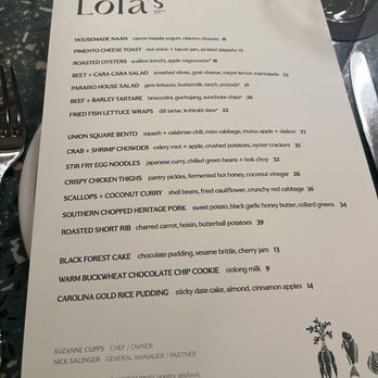 Lola's - Menu (2/5/2025) - New American Near Me - New York, New York