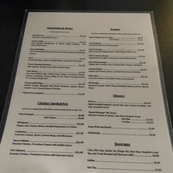 Whistle Stop Tavern - Updated menu