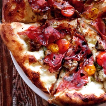 Coltivare - Chicken and prosciutto pizza with balsamic, sage, and saba. - Italian Near Me - Houston, Texas