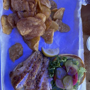 Anna Maria Oyster Bar Cortez - Fresh Gulf Grouper Sandwich - Seafood Near Me - Bradenton, Florida