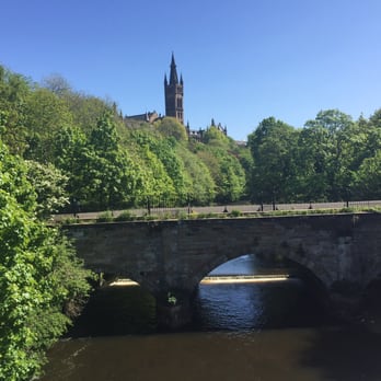 Partick Bridge - Glasgow University in the distance in a rare, clear-blue Sky day! - Landmarks & Historical Buildings Near Me - Glasgow, GLG