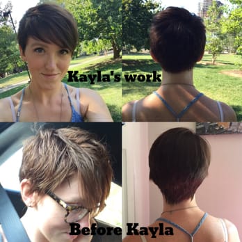 Salon Bass - Bottom is a bad haircut and the top is after Kayla cut it and fixed it!! - Hair Salons Near Me - Philadelphia, Pennsylvania