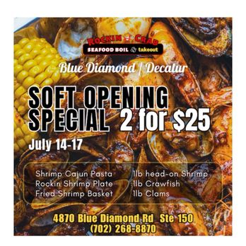 Rockin Crab - One of the specials they offer - Seafood Near Me - Las Vegas, Nevada Rockin Crab - One of the specials they offer - Seafood Near Me - Las Vegas, Nevada