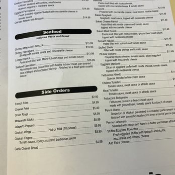 Italian Pizzeria - the menu for the restaurant - Pizza Near Me - Nashville, North Carolina