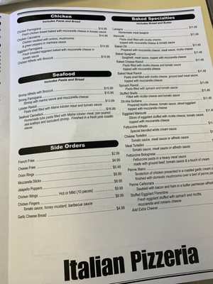Menu photo 2 Italian Pizzeria Nashville, NC