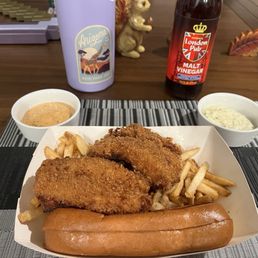 Fried cod sandwich combo. Very good!