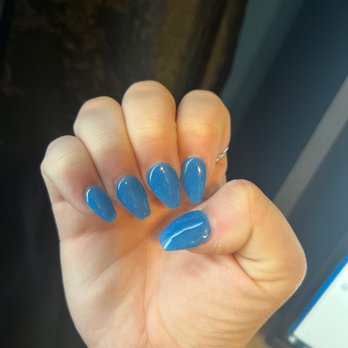 Lovely Nails Spa - The middle two nails are very crooked and these are only a day old - Nail Salons Near Me - Cranston, Rhode Island