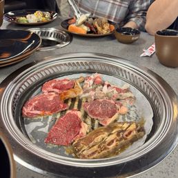 steak, short ribs, thin sliced beef