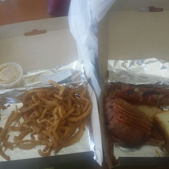 Famous Dave's Bar-B-Que - To go. 2 meat lunch combo. That's sliced brisket. Hot link with onion straws. - Barbeque Near Me - Fort Mill, South Carolina Famous Dave's Bar-B-Que - To go. 2 meat lunch combo. That's sliced brisket. Hot link with onion straws. - Barbeque Near Me - Fort Mill, South Carolina