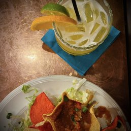high-end margarita and warm, tasty chips y salsas! high-end margarita and warm, tasty chips y salsas!