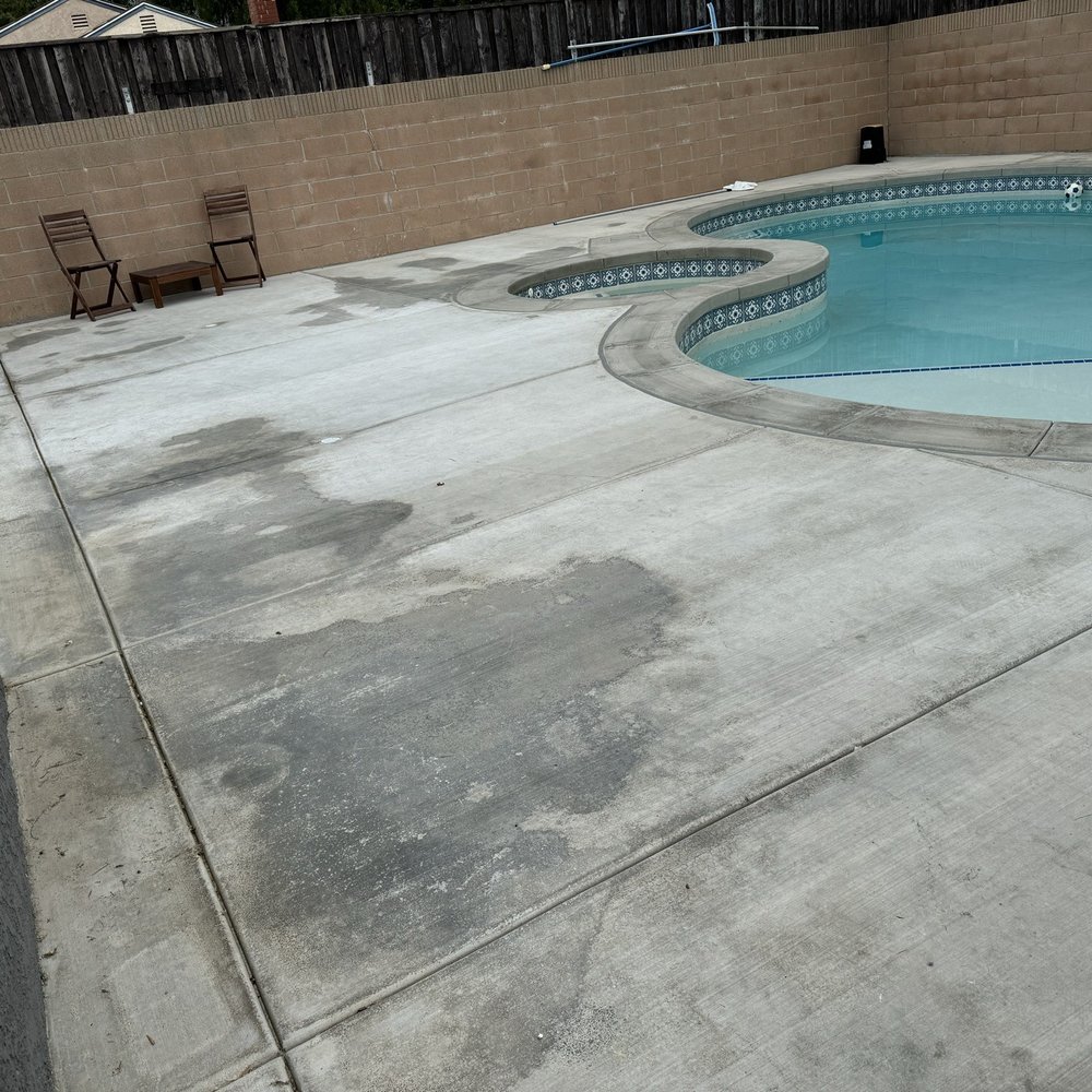 Razo Landscape Services - Stained, two toned cement - Masonry/Concrete Near Me