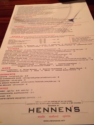 Menu photo 8 Hennen's Chattanooga, TN Menu photo 8 Hennen's Chattanooga, TN