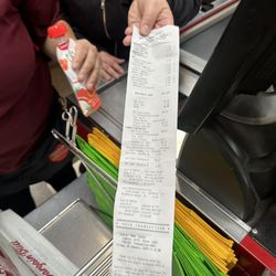 Grocery Outlet - The void transaction that I had to ask to see for proof that she typed $4.60 and charged me instead of charging me $46.00 like I asked.