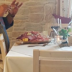 Locanda Stella Alpina - Meat and cheese tray even the Italian had to take a photo