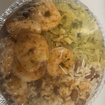 The City Kitchen - Shrimp Bowl with jambalaya and cabbage - Salad Near Me - Tuskegee, Alabama