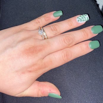 Lee Nails - Acrylic full set with design and matte finish - Nail Salons Near Me - Rosemont, Illinois Lee Nails - Acrylic full set with design and matte finish - Nail Salons Near Me - Rosemont, Illinois