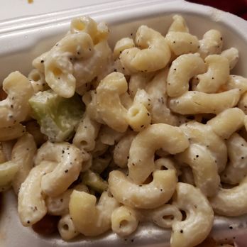 Chili Hots - Mac salad, looks flavorful but it was pretty bland - Hot Dogs Near Me - Rochester, New York
