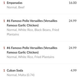 Increased prices when ordered thru the App. Increased prices when ordered thru the App.
