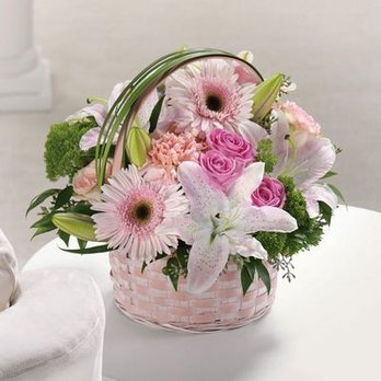 Carls Flower - A truly special person deserves this stunning basket of spray roses, gerbera daisies carnations highlighted with an oriental lily. - Florists Near Me - West Kelowna, British Columbia Carls Flower - A truly special person deserves this stunning basket of spray roses, gerbera daisies carnations highlighted with an oriental lily. - Florists Near Me - West Kelowna, British Columbia
