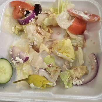 Jj's Gyros - nasty salad destined for the trash - Mediterranean Near Me - Phoenix, Arizona