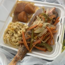 Nicely's Jamaican Kitchen - Escovitch Snapper w/ Mac & Yams