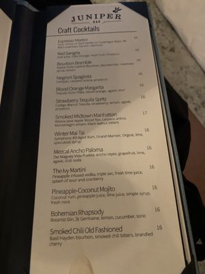 Menu photo 8 Juniper Bar New York, NY