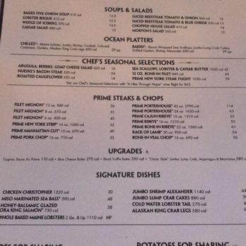 Morton's The Steakhouse - Menu - Steakhouses Near Me - Pittsburgh, Pennsylvania Morton's The Steakhouse - Menu - Steakhouses Near Me - Pittsburgh, Pennsylvania