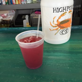 Crabby Steve's - Blueberry lemonade and vodka. Delicious! - Seafood Near Me - Seacrest, Florida
