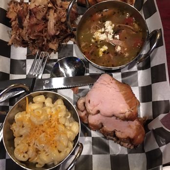 Busey Brews - Pulled Pork and Turkey BBQ platter with Mac and Cheese and Pork Green Chili - Brewpubs Near Me - Nederland, Colorado Busey Brews - Pulled Pork and Turkey BBQ platter with Mac and Cheese and Pork Green Chili - Brewpubs Near Me - Nederland, Colorado