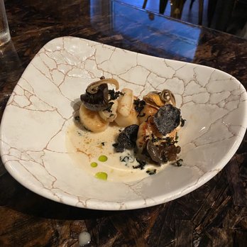 XO Restaurant - Scallop, Muscle, Calamari and mushrooms - Asian Fusion Near Me - Honolulu, Hawaii
